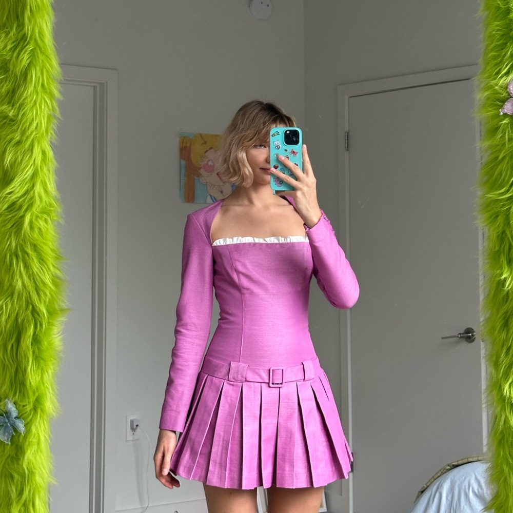 Pink mini dress